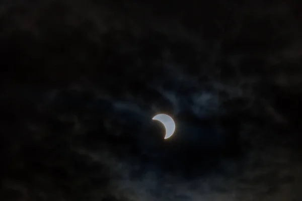 Eclipse solar, Nueva York NY agosto 21 2017 — Foto de Stock