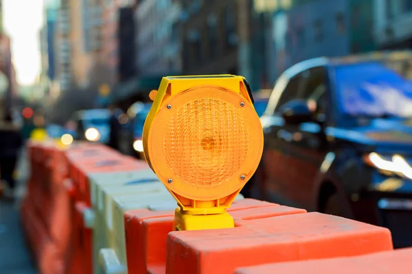 Semaforo Giallo Avvertimento Luce Avvertimento Giallo — Foto Stock