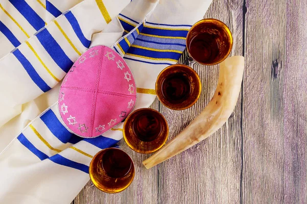 Prayer sjal - Tallit, judisk religiös symbol. — Stockfoto