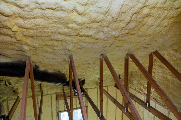 La struttura di schiuma solidificata per isolamento termico di pareti — Foto Stock
