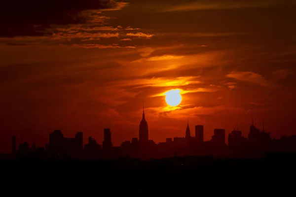 View of Manhattan New York City from Empire State Building — Stock Photo, Image