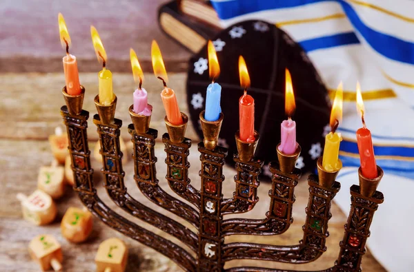 Ханука, єврейський фестиваль вогнів — стокове фото