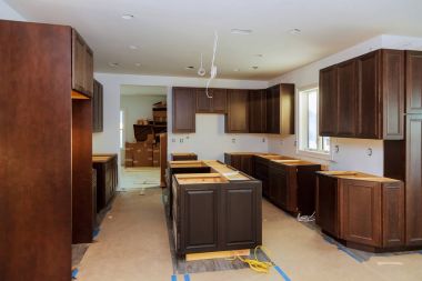 Yükleme Merkezi ada için temel özel mutfak dolapları