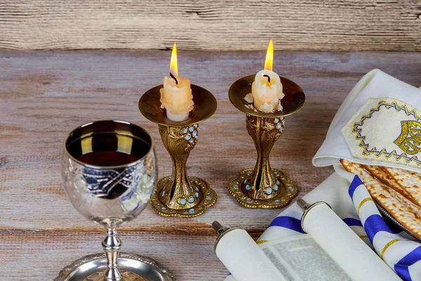 Shabbat Shalom Tradicional Judaica Sábado ritual — Fotografia de Stock