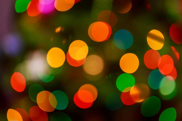 圣诞树圣诞景背景的离焦的 Ligths — 图库照片