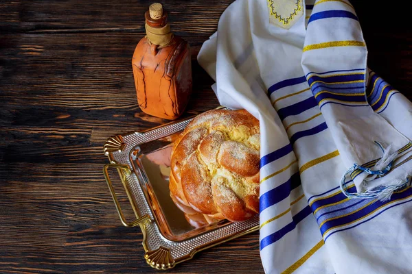 Shabbat eve tabel Joodse vakantie viering — Stockfoto