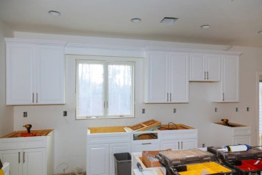 Yükleme Merkezi ada için temel özel mutfak dolapları