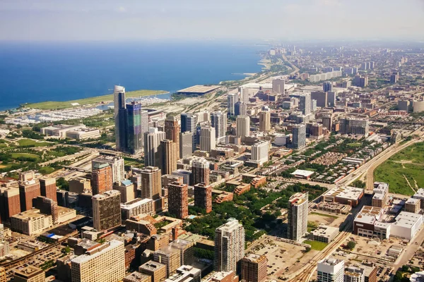 CHICAGO, USA - 20 July, 2017: Aerial view of Chicago, Illinois. — Stock Photo, Image