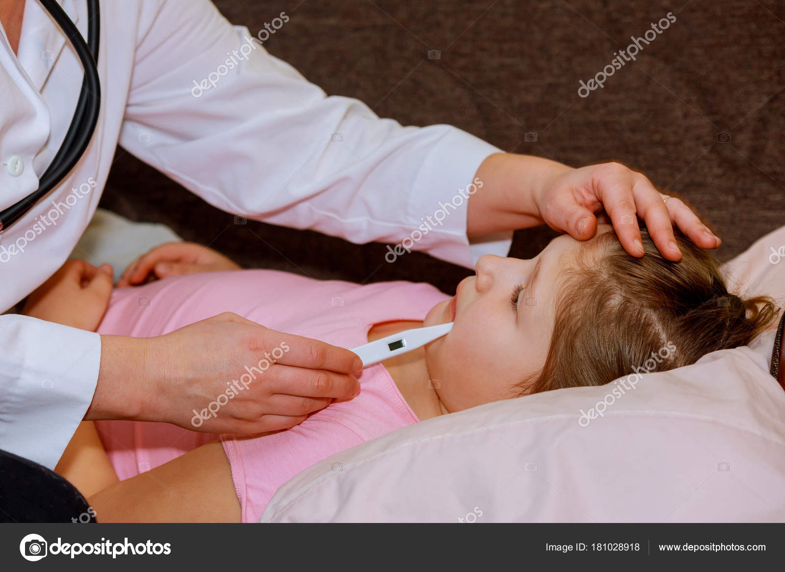 Doctor Checking Little Girl Temperature Digital Thermometer Pediatric Exam Young Stock Photo Image By C Photovs Doctor Checking Little Girl Temperature Digital Thermometer Pediatric Exam Young Stock Photo Image By C Photovs
