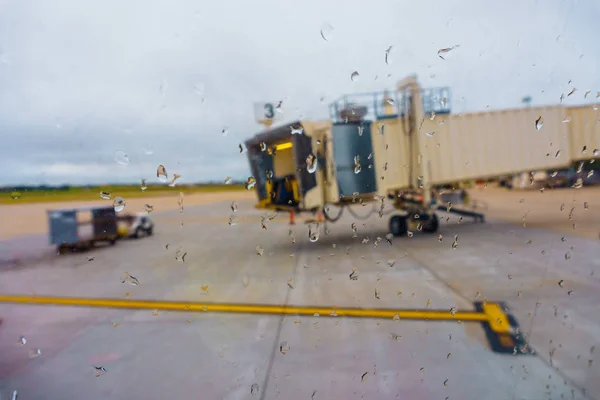 Flight Gate Parked Airport Gate Aeroport — Stock Photo, Image