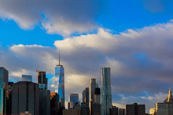 Vue Lower Manhattan Tour Freedom Depuis Staten Island Ferry Boat — Photo