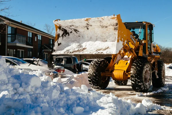 Sneeuw verwijderen voertuig verwijderen — Stockfoto