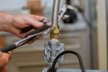 Gaz mutfak hob yakınındaki için doğal gaz gaz satırı Böl