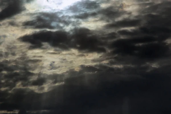 Cielo Oscuro Dramática Nube Negra Antes Lluvia Gran Tormenta Lluviosa —  Fotos de Stock