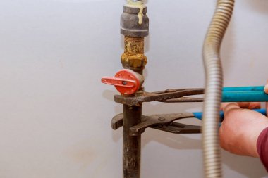 Gaz mutfak hob yakınındaki için doğal gaz gaz satırı Böl
