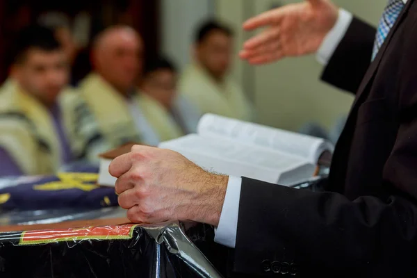 Livro Orações Usado Pelos Judeus Barmitzvah High Holidays — Fotografia de Stock