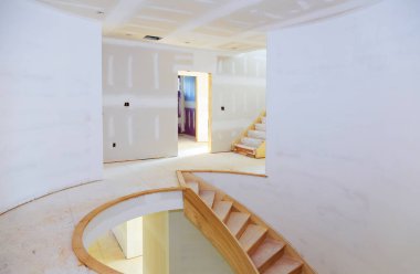 Yeni ev iç Alçıpan alçı duvar site oluşturma, eklem ile bina inşaat