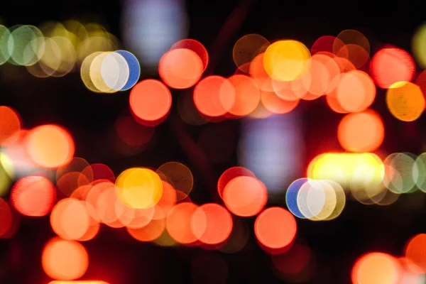Bokeh circular abstrato de fundo de luz de Natal — Fotografia de Stock