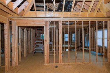 Dış görünüm inşaat yeni konut ev.