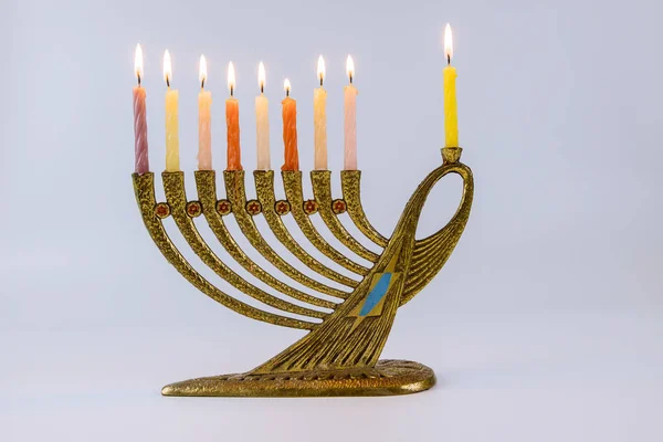 Żydowski Festiwal Światła Święto Chanuka menora Chanuka — Zdjęcie stockowe