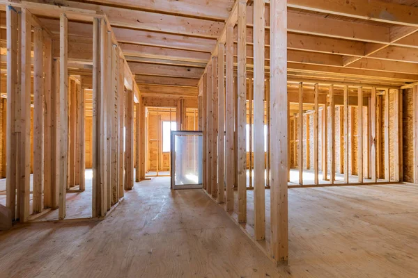 Interior view of a house under construction — Stock Photo, Image