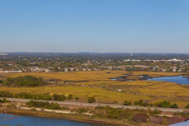 New York 'la piste inen uçağın güzel manzarası.
