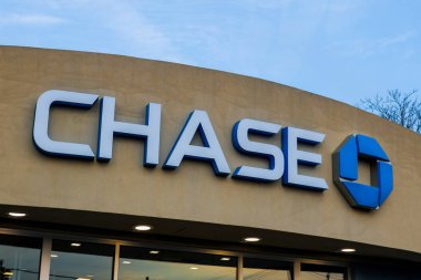 Jpmorgan Chase İşaret Tabelalı Şube Binasında Ortak Ofis
