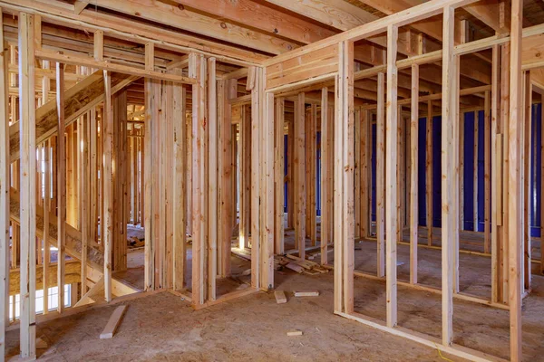 Framing beam of new house under construction home framing — Stock Photo, Image