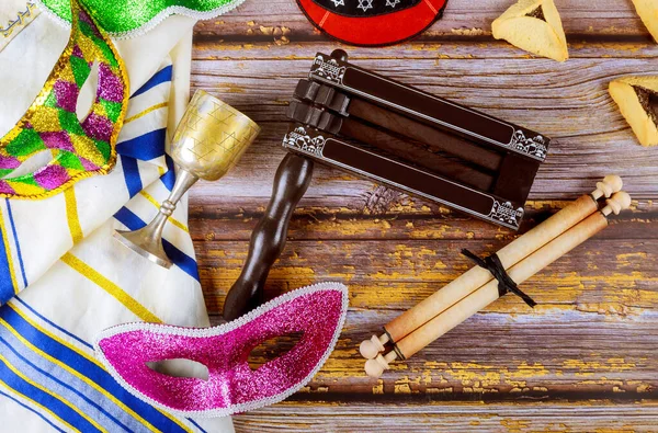 Purim Bayramını Kutlamak Için Hamans Kulakları Kurabiye Yapıyor — Stok fotoğraf