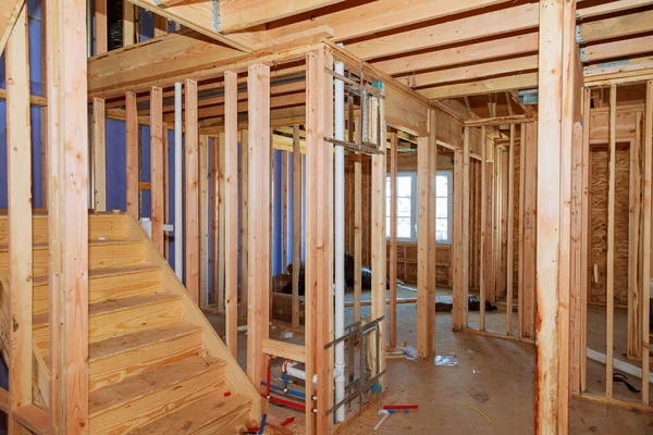 Framing Beam New House Construction Home Beam Construction — Stock Photo, Image