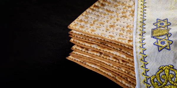 Matzoh Judeu Ázimo Pão Passover Feriado Judaico Pesah — Fotografia de Stock