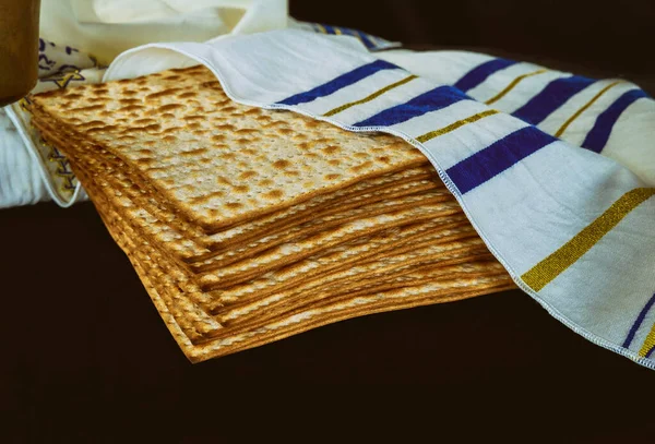 Judaismus Náboženské Židovské Svátky Matza Pesach — Stock fotografie
