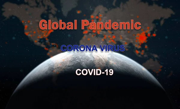 Covid Coronavirus Globale Pandemie Mit Elementen Bild Von Der Nasa — Stockfoto