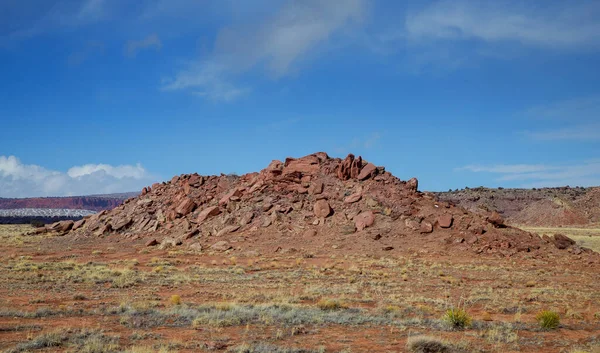 Desert Mountains Clouds Southwestern Usa New Mexico Desert View Shiprock — Stock Photo, Image