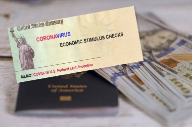 Küresel salgın Covid 19 Coronavirus uyarı paketleri hükümetten 100 dolarlık banknotlar
