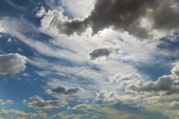 White Fluffy Clouds Blue Sky Beautiful Cloud — Stock Photo, Image
