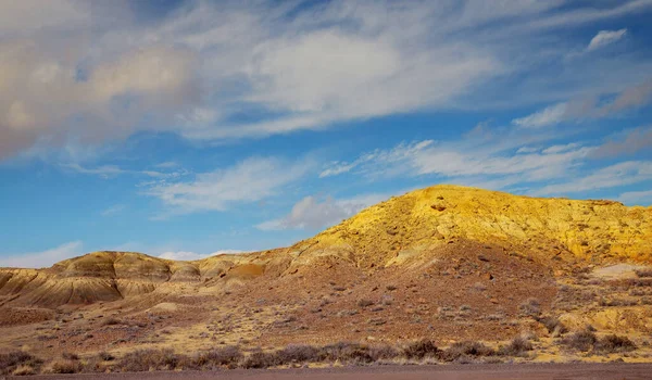 Desierto Paisaje Colorido Las Montañas Nuevo México Con Cielo — Foto de Stock