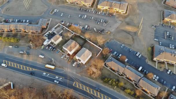 Vue aérienne d'un quartier dans le développement suburbain vue aérienne d'un drone au-dessus de Brooklyn NY — Video