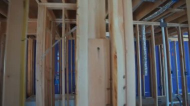 Ahşap ev konut inşaatı ev iskeleti