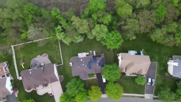 A small town from a height suburban neighborhood with houses — Stock Video