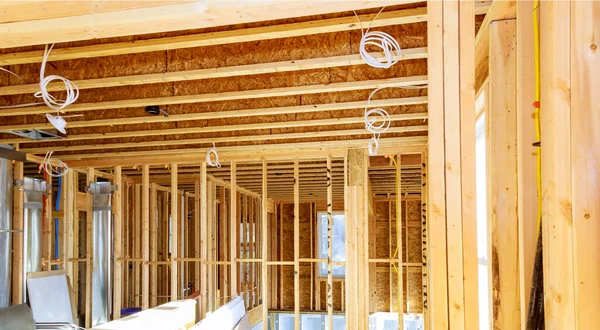 Framing Beams House New Home Construction — Stock Photo, Image