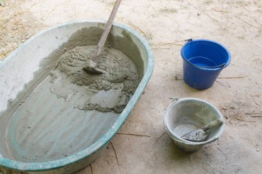 Çimento duvarlar için donatım.