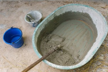 Çimento duvarlar için donatım.