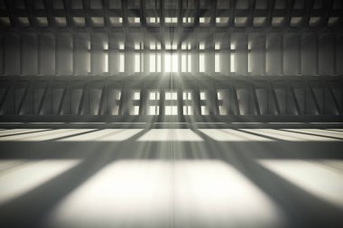 Işık inşaat 3d render.