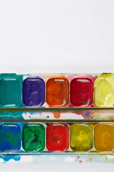 Colorful watercolor paints — Stock Photo, Image