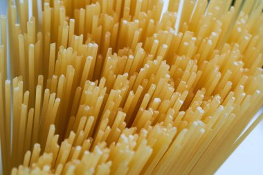 pişmemiş makarna yakın çekim