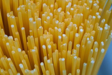 pişmemiş makarna yakın çekim