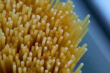 pişmemiş makarna yakın çekim