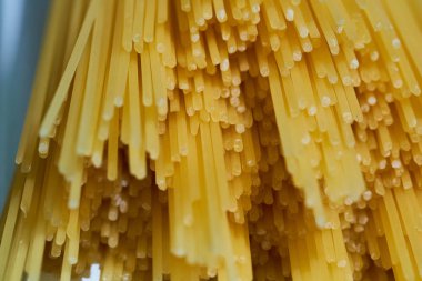 pişmemiş makarna yakın çekim