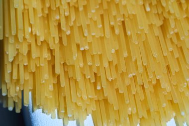 pişmemiş makarna yakın çekim